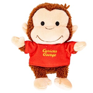 Curious George Cuteeze 7" Inch Collectible Plush Toy, Red Shirt - 1 of 4