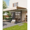 Manual Retractable Awning 118"x96" - Heavy Duty Aluminum Frame & 280g Waterproof Polyester Fabric for Patio, Deck, Porch - 3 of 4