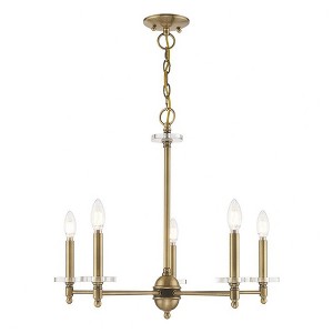 Livex Lighting Bennington 5 - Light Chandelier in  Antique Brass - 1 of 4