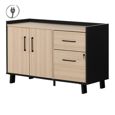 South Shore 30.25" Kozack 2 Door Credenza with Drawers