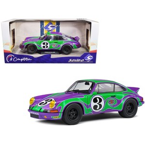 1973 Porsche 911 RSR #3 "Purple Hippy Tribute" "Competition" Series 1/18 Diecast Model Car by Solido - 1 of 4