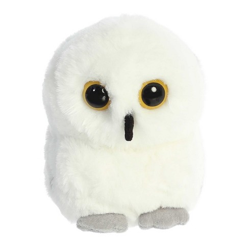 Aurora Mini Hoot Owl Rolly Pet Round Stuffed Animal White 5" - image 1 of 4