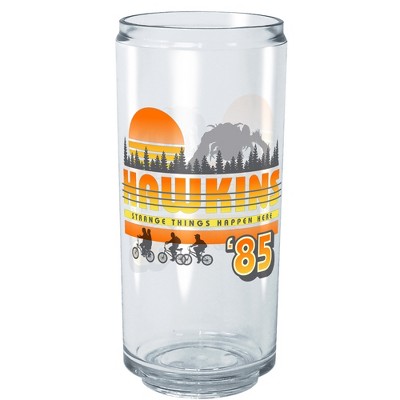 Stranger Things Main Poster Bike Ride Tritan Can Shaped Drinking Cup -  Clear - 16 oz.