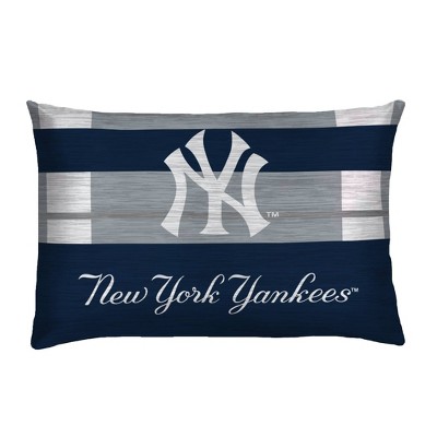MLB New York Yankees Heathered Stripe Queen Bedding Set in a Bag - 3pc — фото 3
