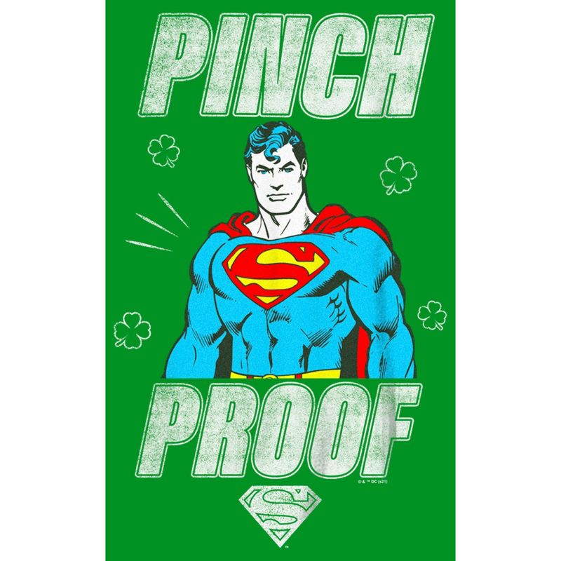 Boy's Superman St. Patrick's Day Pinch Proof Man of Steel T-Shirt, 2 of 5