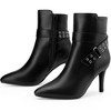 BLISSFUL STEP Pointed Toe with Buckle Dressy Stiletto Heel Ankle Booties for Women - 2 of 4