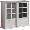 Kings Brand Furniture HolmesWood Curio Cabinet with Glass Sliding Doors - 3 of 4