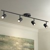 Pro Track Vester 4-Head LED Ceiling or Wall Track Light Fixture Kit Spot Light Dimmable Directional Adjustable Black Modern Kitchen Bathroom 40" Wide - 2 of 4