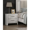 Gulches Contemporary 2-Drawer Nightstand - Mist White Wooden Bedside Table with Bar Handle, Spacious Storage & Sleek Design, 23.6"W x 16.8"D x 24.1"H - 4 of 4