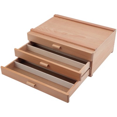 Natural Birch 3-Drawer Deluxe Artists Storage Chest