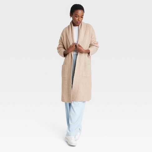 Women's Open Layering Cardigan - A New Day™ Oatmeal Xxl : Target