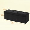 43" Folding Storage Ottoman Bench, Ottoman with Storage, End of Bed Bench, Storage Chest, Foot Rest Stool, Padded Seat - 4 of 4