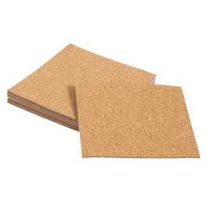 Unique Bargains Thickened Cork Self-Adhesive Kitchen Coasters for Tableware - 1 of 4