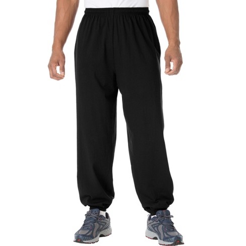 KingSize Men's Big & Tall Lightweight Elastic Cuff Sweatpants - Big - XL,  Black