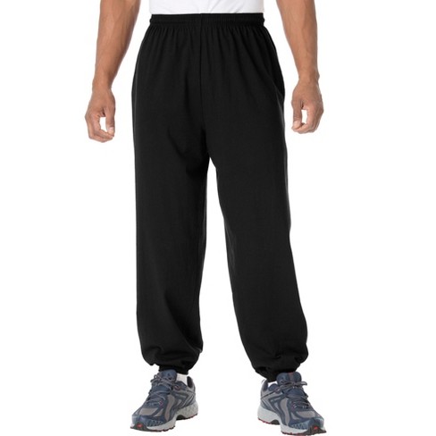 Mens Black Cuffed Jogging Bottoms