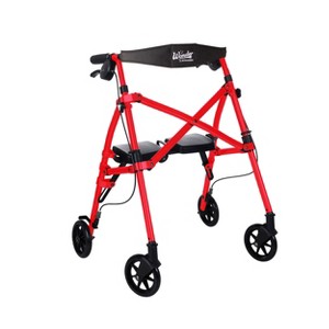 Stander Wonder Rollator, Lightweight 4- Wheel Folding Walker with Seat - 1 of 4