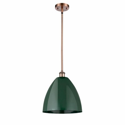 Plymouth Dome - 1 Light Stem Hung Pendant In Industrial Style-12.75 Inches Tall and 12 Inches Wide