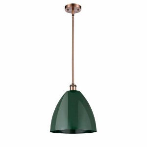 Plymouth Dome - 1 Light Stem Hung Pendant In Industrial Style-12.75 Inches Tall and 12 Inches Wide - 1 of 1