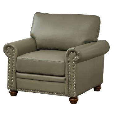 NicBex 35.83 Inch Modern Faux Leather Single Sofa with Wood Legs for Living Room,Office,Apartment