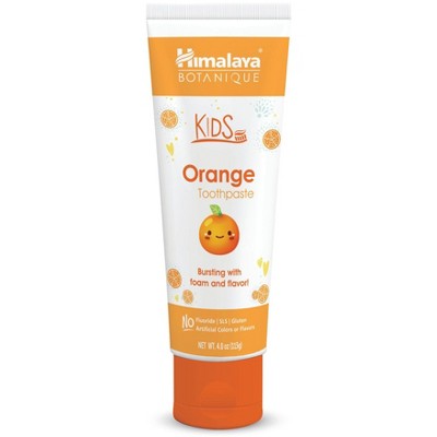 Himalaya Botanique Kids Toothpaste, Orange Flavor 4 oz, 1 Pack