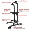 Power Tower - Pull Up & Dip Station for Home Gym, Heavy Duty 330Lbs Free Standing Workout Equipment With Adjustable Height 65"-82.7", Multi-Grip Bars - 4 of 4