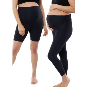 Ingrid & Isabel Basics Maternity Legging & Bike Short Bundle 2 Pack - 1 of 4