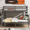 NicBex Twin XL over Queen Bunk Bed Convertible Design Bed Frame with Full Length Guardrails and Ladder, No Spring Box Required - 2 of 4