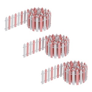 Unique Bargains Dollhouse Home DIY Crafts Wooden Decorative Miniature Ornament Garden Fence - 1 of 4