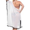 LA LEELA Women's Summer Holiday Swimwear Short Swim Suit Loose Beach Wear Dress Coverups Bathing Suit Cover-up - 3 of 4