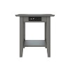 AFI Furnishings Mission End Table with Charger Grey - 4 of 4