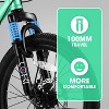 BestParts 20 Inch Kids Mountain Bike, 7-Speed Bicycle with Front Suspension, Disc & V Brake, for Teens Age 8–12, Green Steel Frame - 3 of 4