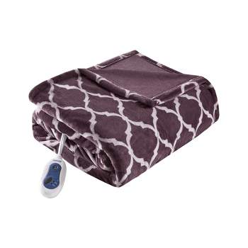 Ogee Printed Oversized Electric Heated Throw Blanket 60x70" - Beautyrest