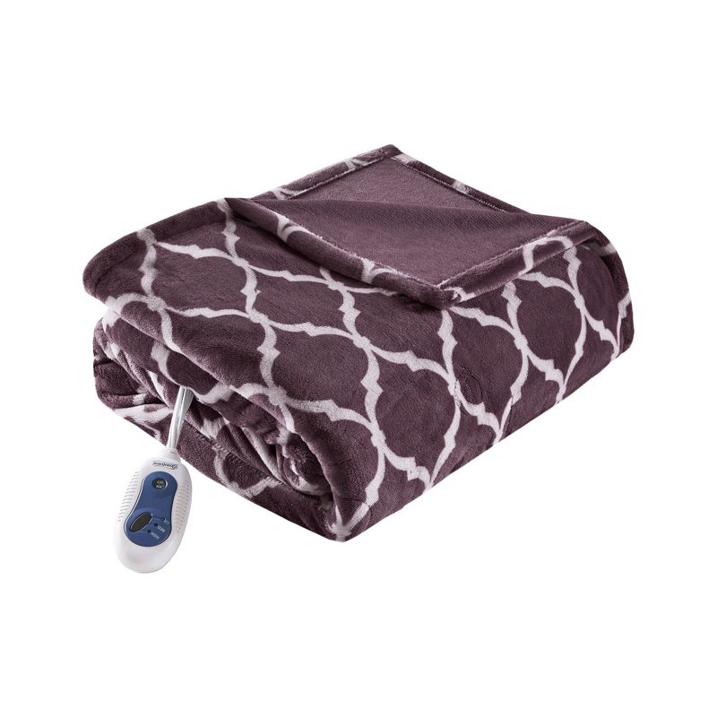 Ogee Printed Oversized Electric Heated Throw Blanket 60x70" - Beautyrest, 1 of 14