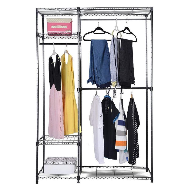 Costway 48''x18''x71'' Closet Organizer Garment Rack Portable Clothes Hanger Home Shelf, 1 of 11