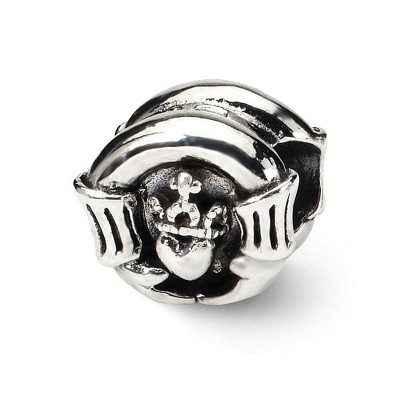 Black Bow Jewelry Sterling Silver Claddagh Bead Charm