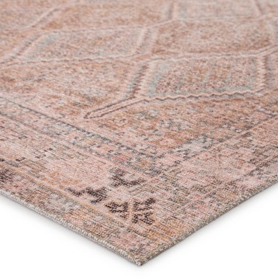 Marquesa Light Pink and Blue Diamond Runner Rug