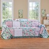 Collections Etc Charming Floral Patchwork Fringe Border Furniture Tapestry Throw - 2 of 2