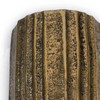 HomeRoots 18" Antiqued Gold Ribbed Aluminum Wall Vase - 4 of 4
