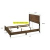 NicBex Queen Size Bed Frame with Wood Headboard for Adults,Boys,Girls,Brown/Gray - 3 of 4