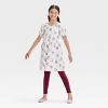 Girls' Pokemon Sylveon Ruched Neckline All Over Print Dress - Ivory - 3 of 3