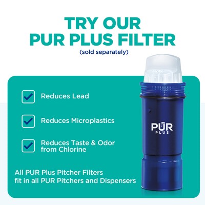 PUR 8 Cup Slim Water Filter Pitcher for Fridge Violet