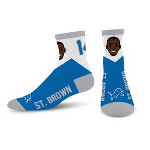 NFL Detroit Lions A St. Brown Bobble Youth Socks: Cushioned Heel & Toe, Team Logo - 1 of 3