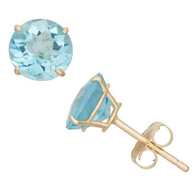 swiss blue topaz-yellow gold