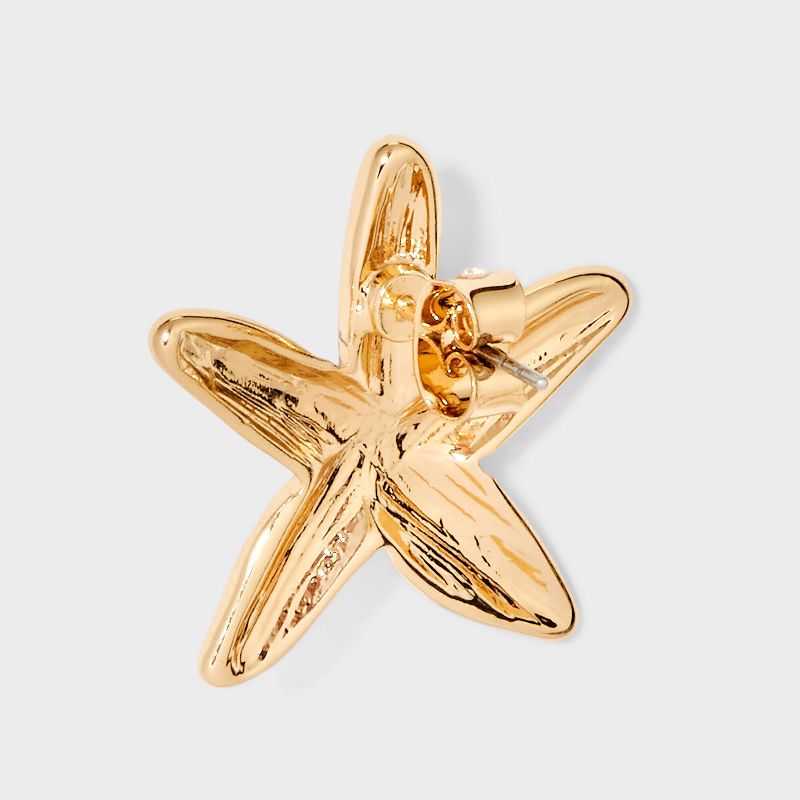 Starfish Post Earrings - A New Day&#8482; Gold, 3 of 4