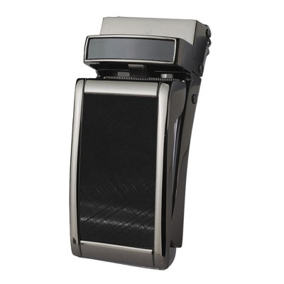 Roxoni Men's Genuine Leather Ratchet Dress Belt with Automatic Double Gloss Buckle, Enclosed in an Elegant Gift Box