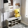 KTMBDW Shoe Bench, Storage Bench with Small Drawer, Entryway Bench with 9 Compartments, for Bedroom, Gray - 3 of 4