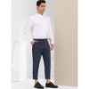 Lars Amadeus Men's Vertical Striped Dress Pants Straight Fit Formal Business Trousers - 4 of 4