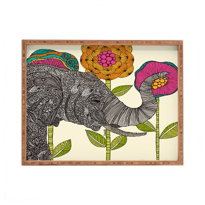 Valentina Ramos Aaron Rectangle Tray - Gray - Deny Designs: Eco-Friendly Bamboo, Artist-Designed