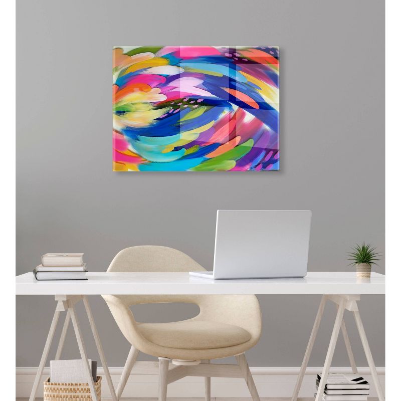 23&#34; x 31&#34; Bright Brush Strokes by Jessi Raulet of Ettavee Floating Acrylic Unframed Wall Canvas - Kate &#38; Laurel All Things Decor, 6 of 8