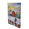 Northlight LED Back Lit Snowy Sunset Barn Scene Christmas Wall Art 15.75" x 12" - 2 of 4